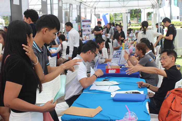 Thousands of job seekers looked for new career opportunities at Pattaya’s annual job fair.