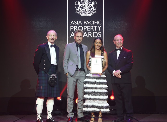 Winston and Sukanya Gale accept the 5 Star Award for Best Residential Development.