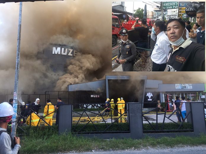 Five people suffered smoke inhalation – but were saved from more-serious injury by a fast-thinking bystander – when flames raged through the Muze pub on Phettrakul Road around 5 p.m. June 12. An employee of nearby Jameson’s restaurant ran into the burning building with a hammer and broke up a jammed service door to free several trapped workers. “I could see the smoke billowing from the building and I could hear screams above the roar of the flames,” said Wanchai Pingate (inset). “I knew something had to be done.”