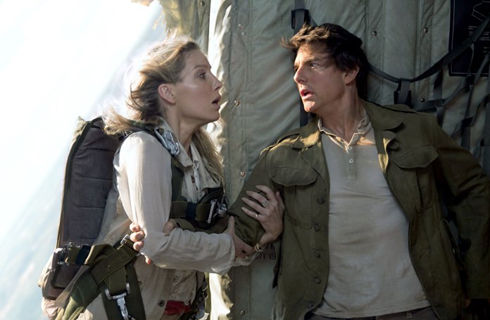 Annabelle Wallis (left) and Tom Cruise are shown in a scene from “The Mummy.” (Chiabella James/Universal Pictures via AP)