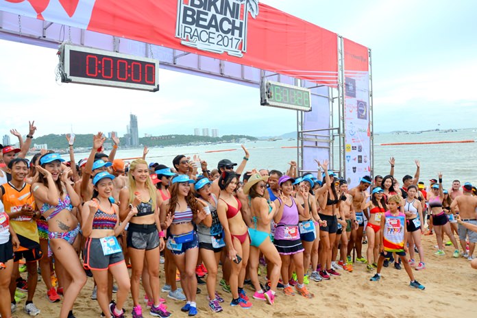 The majority of runners donned their best swimwear for the event.