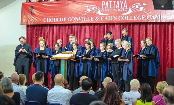 The Choir of Gonville and Caius College, Cambridge performs at Pattaya Orphanage, August 28.