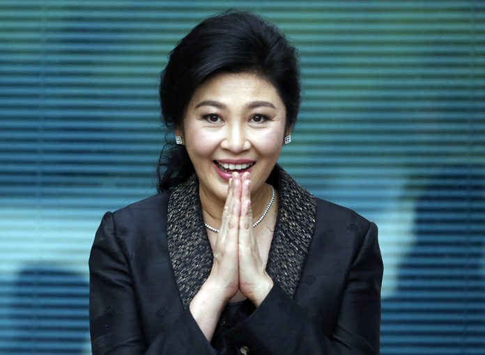 Former prime-minister Yingluck Shinawatra is shown arriving at the Supreme Court in this Aug. 1, 2017, file photo. (AP Photo/Sakchai Lalit)