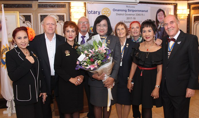 Members of the Rotary E-Club of Dolphin Pattaya International attended in large numbers.