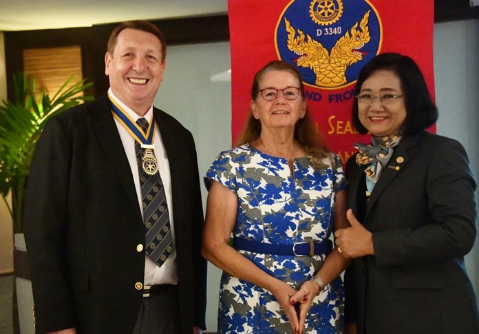 Ket Abbink, Martin Cooke and Veronique Waas-Jobin are inducted as members of the Rotary Club Eastern Seaboard.