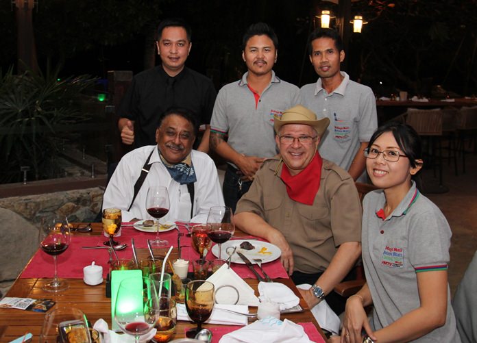 The Pattaya Mail team were thrilled to have Andre Brulhart sit at their table.