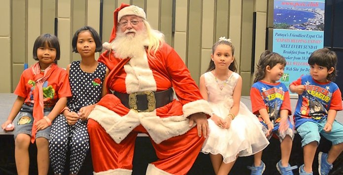 Santa also took time to greet several children from the audience and wish them a Merry Christmas.