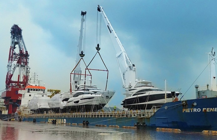 The largest yacht unloading in Southeast Asia.
