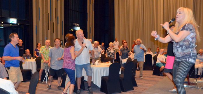 PCEC Members and guests were dancing in the aisles as Mary Sanvictores entertained them with several songs.