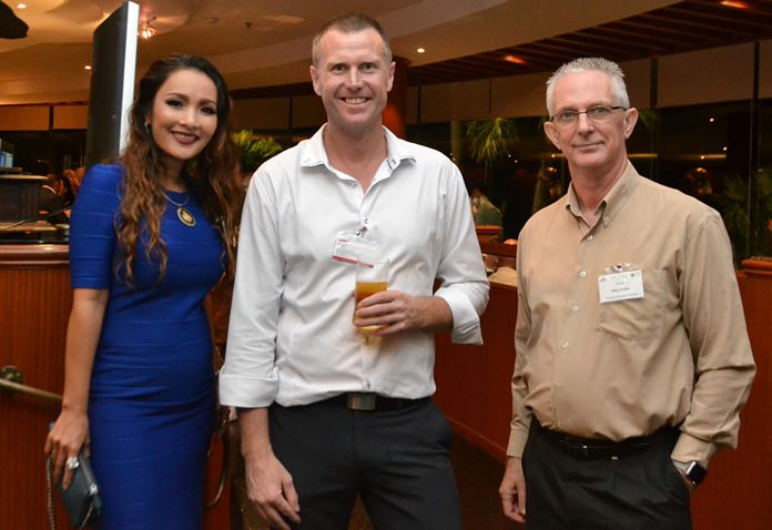 (L to R) Tina Griffis, Harrington Industries Thailand, Matta Harkness, General Manager of SMR, and Mike Griffis of Harrington Industries Thailand.