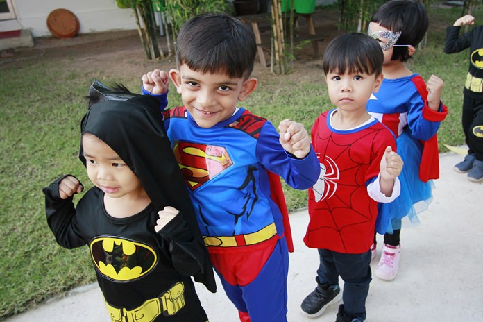 Batman, Superman and Spiderman all took part in the book day.