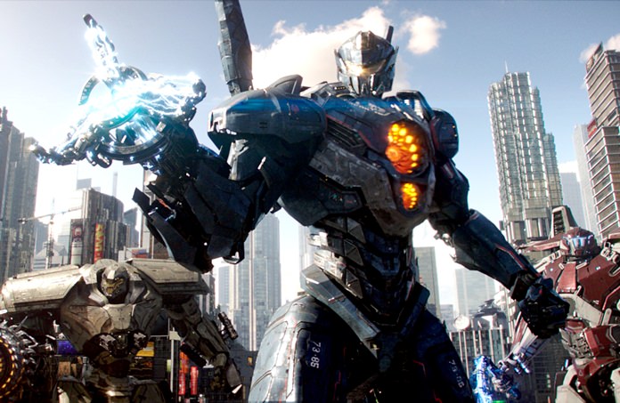 This image shows a scene from “Pacific Rim Uprising.” (Legendary Pictures/Universal Pictures via AP)