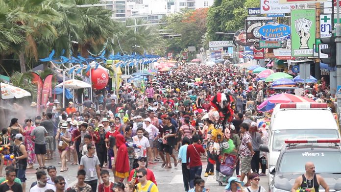 Beach Road will be closed from 6 a.m. to 7 p.m. April 19 for the finale of Pattaya’s Songkran celebration.