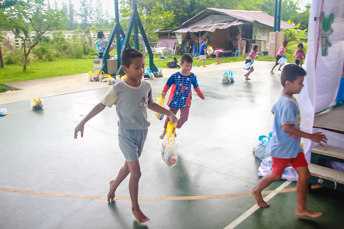 Children from the Human Help Network shelters hunted for eggs and won prizes at their seventh-annual Easter party.