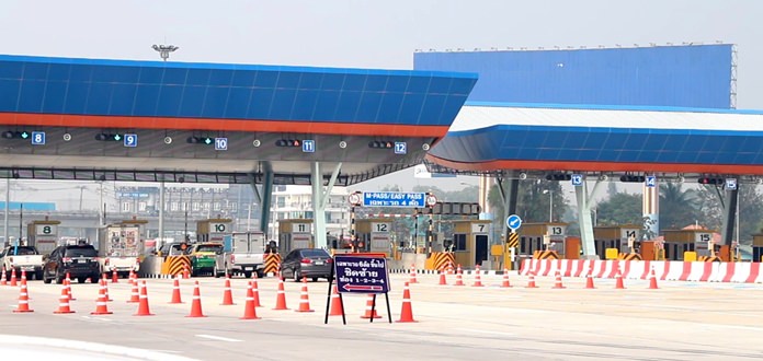 The end of Songkran marked the start of full operation for five new toll booths along Highway 7.