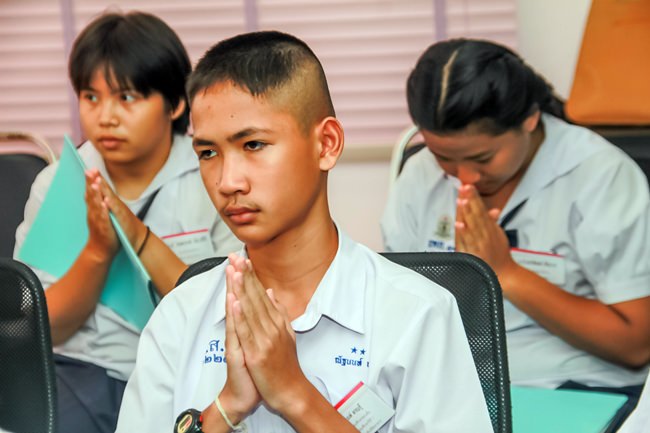 Students express their profound gratitude to the benefactors.