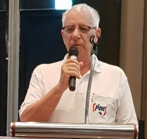 MC Richard Silverberg opened the PCEC Sunday meeting by thanking Bangkok Hospital Pattaya for providing nurses to give free blood sugar and blood pressure checks to members and guests and then calling on new visitors to introduce themselves by giving their name and where they are originally from.