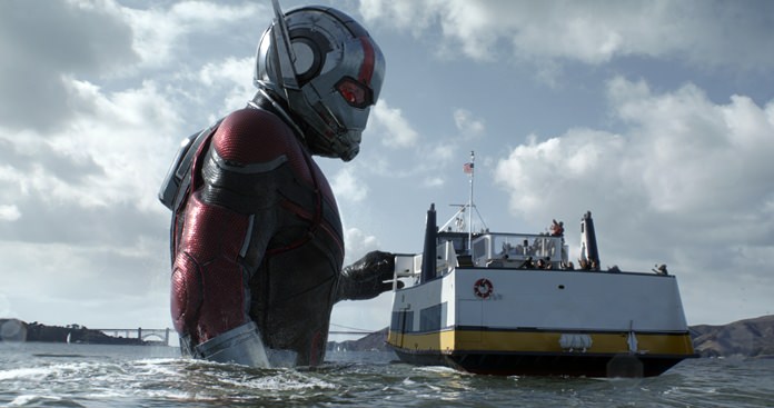 This image released by Marvel Studios shows Paul Rudd in a scene from “Ant-Man and the Wasp.” (Disney/Marvel Studios via AP)