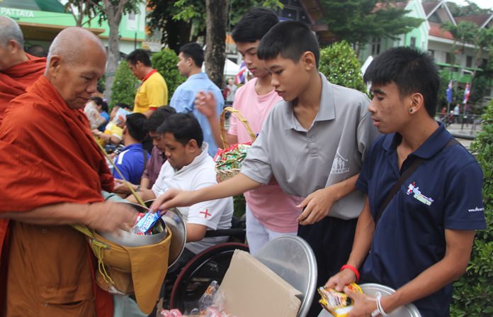 Residents from the Children’s Home made merit for Father Ray.