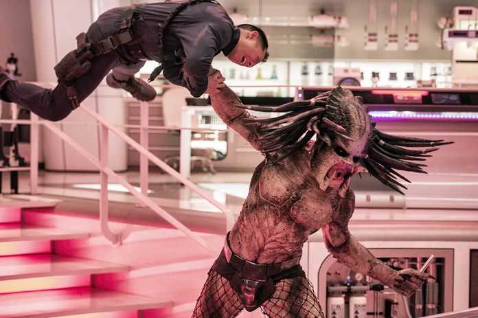This image released by 20th Century Fox shows a scene from “The Predator.” (Kimberley French/20th Century Fox via AP)