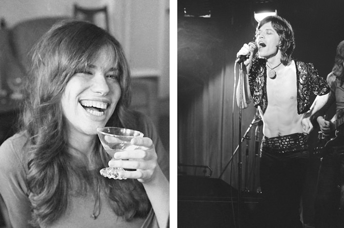 Carly Simon (left) and Mick Jagger (right) are shown in this combined photo. (AP Photo)