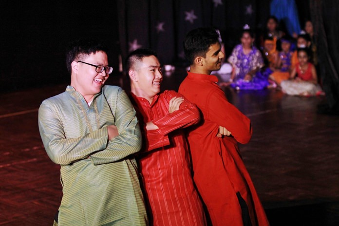 The IB boys joined in with an Indian dance.