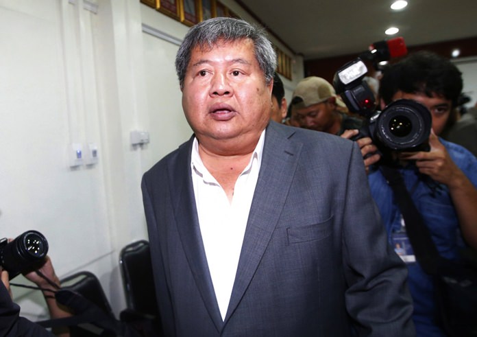 Business tycoon and president of the Italian-Thai Development PLC, Premchai Karnasuta, is shown in this March 14, 2018, file photo. (AP Photo/Sakchai Lalit)