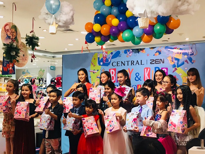 At Central Festival Pattaya Beach, children win prizes sponsored by mall shops.