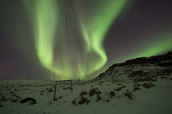 In this March 1, 2017 file photo, the Northern Lights, or aurora borealis, appear in the sky over Bifrost, Western Iceland. (AP Photo/Rene Rossignaud, File)