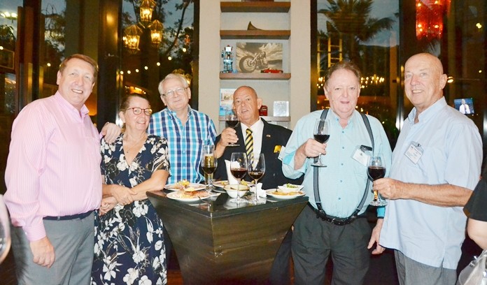 Brian Songhurst, President of the Rotary Club Eastern Seaboard, Veronique Waas Jobin, Andrew Wood, International Hospitality Editor for Travel Daily News, Rodney Charman, Allan Riddell, and Roy Albiston.