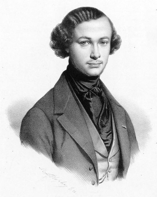 Henri Vieuxtemps is shown in this sketch by Marie-Alexandre Alophe.