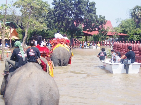 Elephants are another option to get help to flood victims.