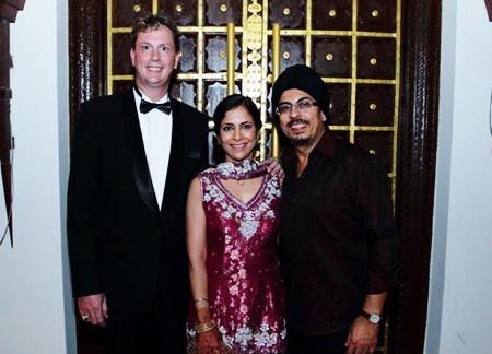 Jack and Av Khanijou with Christopher Parsons, left. 