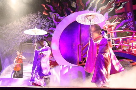 The pageantry is a big draw during the Miss International Queen pageant.