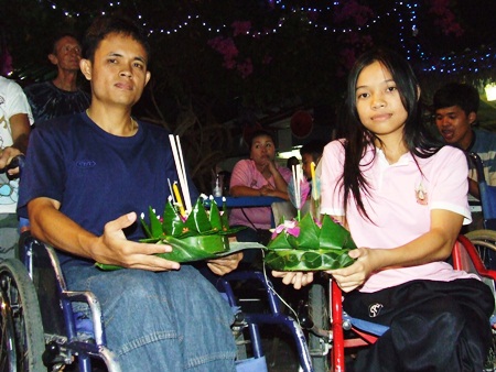 Celebrating traditional Loy Krathong at the Redemptorist Center.