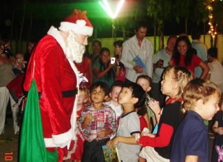 Santa was spotted handing out presents at the ISC Christmas party.