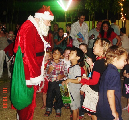 Santa was spotted handing out presents at the ISC Christmas party.