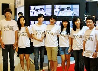 The ISE students at their booth in Bangkok.