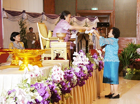 HRH Princess Maha Chakri Sirindhorn graciously presides over the presentation ceremony. 