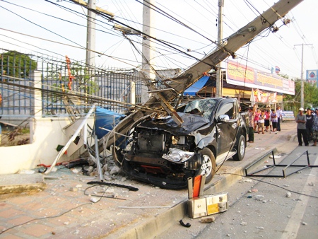 Chanin Kawinwanich was killed instantly when he lost control of his pickup and hit a power pole. 