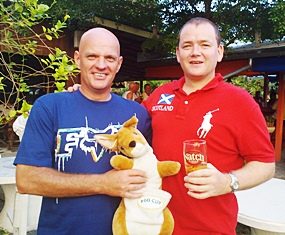 Monday’s “Roo Cup” winners, Andy and Drew, but the “Roo” has lost her Joey.