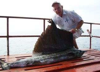 John Stafford with his prize catch.
