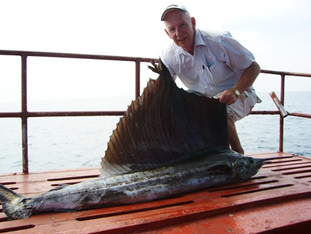 John Stafford with his prize catch.