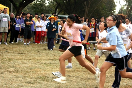 The relay races generated a lot of excitement for all involved. 