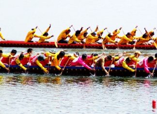 International long boat racing on Lake Mabprachan, Sunday, Nov. 21