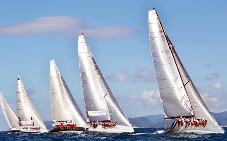 Blue skies, beautiful scenery and highly competitive racing were a feature of the first four days of the regatta. (Photo by Captain Marty /Asian Yachting)