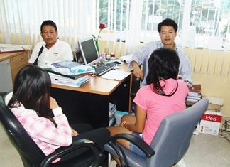 Police interview two of the underage girls allegedly being pimped to foreigners and local government officials.