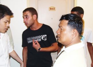 Salim Azzoe was arrested while hacking the door of a guest at an apartment building on Third Road.