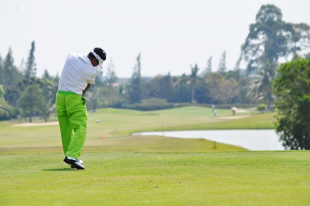 Teeing-off on the beautifully manicured Eastern Star golf course.