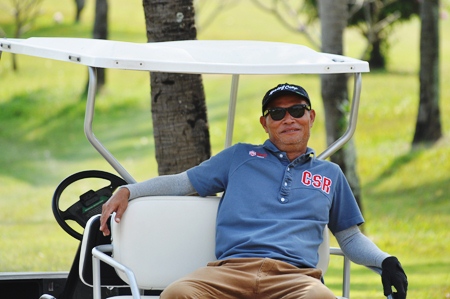 Always time to relax between holes.